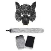 Wolf Costume Wolf Wolf Tail Gloves Halloween Fancy Dress Accessory