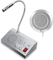 Glass Window Microphone Speaker, Bank Hospital Station Window Walkie-Talkie with Anti-Interference and Two-Way Audio Recording Output
