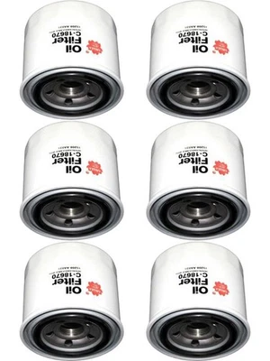 6 x Sakura Spin-On Oil Filter C-18670 fits Daihatsu HandiVan 0.8 L80V (L80V) (for: Daihatsu)