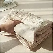 Flat Sheets Only 1 Pack Twin Full Queen King Size Flat Bed Sheets Gauze Cotton Ultra Soft and Breathable Flat Sheets(Camel,245x270cm+48x74cm x2)