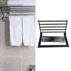 (Black)Laundry Clothes Drying Rack Wall Mounted Rotating Towel Rack With JY