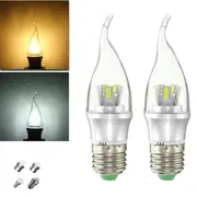 E27 E14 E12 B22 B15 6W 25 SMD 2835 LED Pure White Warm White Filament Light Lamp Bulb AC85-265V E12 Pure White