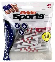 PrideSports 2-3/4" Star & Stripes Tees, White,PS23445STAR
