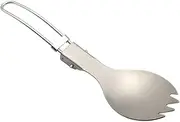 Titanium Folding Spork | Titanium Spork Spoon Fork Knife with Folding Handle - Reusable Long Lasting Eco-Friendly for Hiking Camping Utensils Borato