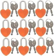 TINEASUR 10 Sets Heart Shaped Padlocks with Key for Storage Boxes Jewelry Cases and Handbags Creative Halloween Themed Mini Locks for Treasure Chests and Fun Activities