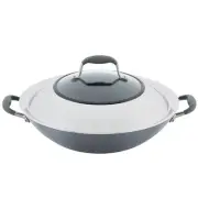 Anolon Advanced Home Hard-Anodized Nonstick Wok with Side Handles and Lid,