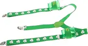 [TOGEVAL] Adjustable Suspenders for Patrick's Day Irish Party Accessories Lucky Shamrock Decor Comfortable and Stylish