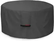 Fire Pit Cover - Waterproof 600D Heavy Duty Round Patio Fire Bowl Cover Black...