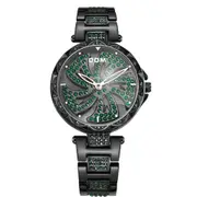 G-1258 Rotating Ladies Wristwatch Shining Fashionable Full Steel Quartz Watch