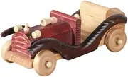 Vintage Car Model Wooden Ornament Sculpture Desk Figure Miniature Automobile Collectible Vehicle Figurine for Son Lovers Him, Style D