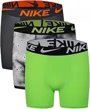 [Nike] Boy's Dri-Fit™ Boxers 3-Pack (Big Kids) Black/Green Strike MD (10-12 Big Kid)