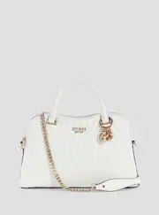 GUESS Women's White Betula Satchel Bag