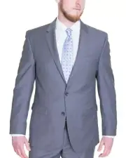 Kenneth Cole NY Classic Fit Gray Striped 100% Wool Men's Blazer Sportcoat 40R