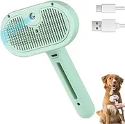 Purapaws Pet Grooming Brush, Labrador Charm Steam Brush, Furrybasics Spray Hair Removal Comb, Labradorcharm Misting Hair Brush Dog with Water Tank and Release Button for Indoor Cats Dogs Pets (Green)