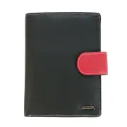 Franco Bonini - 2907 Ladies 22 Card Leather Wallet - Black/Multi