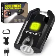 500 Lumens LED Keychain Flashlight USB Rechargeable Mini Light 3 Modes