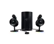 Razer Nommo Pro 2.1 Gaming Speaker THX Certified Premium Audio Dolby Virtual Surround Sound 7inch Subwoofer Chroma Light Effect