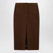[Margaux Lönnberg] Brown Jagger Midi Skirt 36 FR Brown