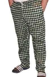 Chefwear Men's Ultimate Baggy Chef Pant 100% Cotton BLUE ABSTRACT HOUNDSTOOTH