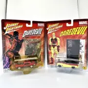 Set Of 2 Johnny Lightning Marvel Daredevil Bumongous 72 GTO Diecast Cars Collect