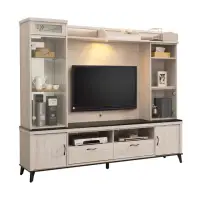 在飛比找momo購物網優惠-【唯熙傢俱】唯樂炭燒白橡色7尺石面電視櫃(客廳 電視櫃 高低