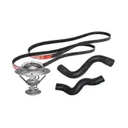 Gates Thermostat Radiator Hose Drive Belt Kit for Nissan Navara D40M 2.5L 106KW