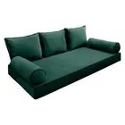 COVER ONLY Model V3 Full Velvet Contrast Indoor Daybed Mattress Cushion AD317