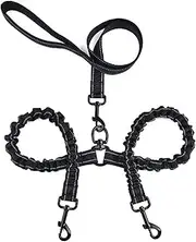 ETLIN Dog Harness Double Dog Harness - Two Dogs Tangle Free Leash - Reflective Safety Dog Training Leash - Durable - for Small, Medium & Large Dogs