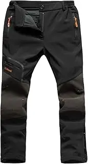 [Postropaky] Womens Outdoor Snow Ski Pants Waterproof Hiking Insulated Softshell Pants Snowboard Zipper Bottom Leg