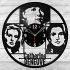 Vinyl Clock Catherine Deneuve Record Wall Clock Home Art Decor Handmade 4307
