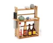 Shelf Rack Kitchen Storage Organizer Bamboo