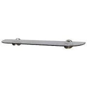 Franz Viegener 24" Tempered Gray Glass Bath Shelf, Polished Brass & Satin Nickel