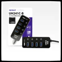 在飛比找蝦皮購物優惠-Uptech登昌恆 UH241C-B 4+1-Port US