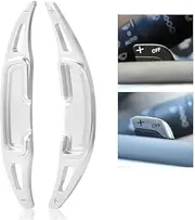 Car Steering Wheel Shift Paddles for R&enault Clio V Captur II Arkana Intens R.S. Line 2020 2021 2022 2023 Car Steering Wheel DSG Paddle Shift Extension Stickers HTEOPOEKFR(A Silver)