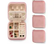 Plush Velvet Travel Jewelry Case, Travel Jewelry Org , Jewelry Travel Case, Travel Jewelry Box, Small Jewelry Case, Jewelry Travel Box, Earring Org