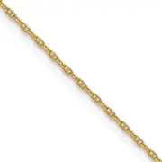 14K Yellow Gold 1.05mm Mariners Link Chain Necklace