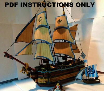 Lego Pirate Boreas' Haul Merchant/Trading Ship MOC [PDF MANUAL ONLY NO BRICKS]