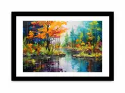 Rainbow Forest Art Framed Print