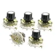 5 Pcs 9mm Threaded 12-Terminal 1P11T 1-Pole 11-Position Select Rotary Switch
