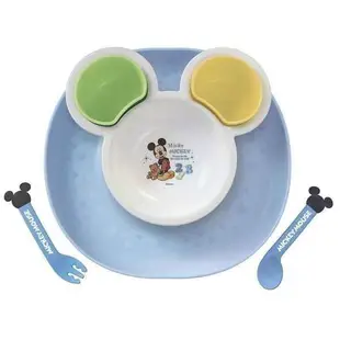 日本 迪士尼 Disney 兒童餐具組 附湯叉 餐盤 6件組 米奇 禮盒組 彌月禮