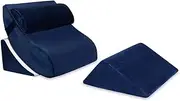 Luxdream 4PCS Wedge Pillow Set Memory Foam Bed Wedge Rest Pillow Back Support Pillow Adjustable Post Surgery Pillow Navy Pillow