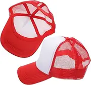 [COLLBATH] Sublimation Hat Hats DIY Blank Hat DIY Baseball Caps Mesh DIY Caps Blank Mesh Baseball Hat Heat Transfer Hat Blank Baseball Caps Mesh Design Caps Hat Blank Mesh Hat PVC Red