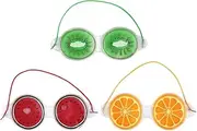 Healeved Fruit Pattern Eye Pads 3pcs Reusable Eye Cooling Masks for Swelling Cold Gel Eye Mask for Dark Circles