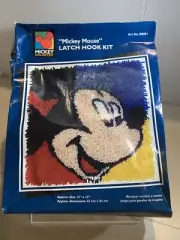 Mickey Mouse Latch Hook Kit Mickey Unlimited Caron- FUN & EASY!New Crushed Box