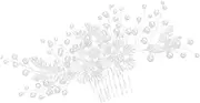 OSOLADY Flower Shaped Hair Comb for Bridal Wedding Elegant Pearl Design Hair Accessory for Special Occasions for Bride and Bridesmaid Silver Color