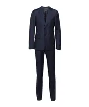 Single-breasted wool suit IT52,IT50,IT48,IT46 blue