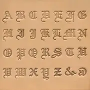 3/4" Old English Letters Alphabet Leather Stamp Set Leatherworking Tool Craft