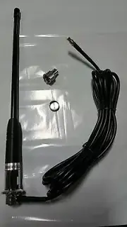 UNIDEN AT380 UHF CB ANTENNA 3.0 dBi BLACK 35CM RUBBER DUCKY 4.5M CABLE & CONNECT