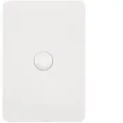 Hager Allure 1 Gang Switch Plate cw mechs Matt White - WBHSV1-MW
