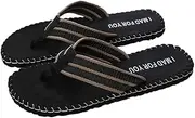 [LANHOMEX] Sport Recovery Comfort Flip Flops Thick Sole Cushion Flip Flop Sandal with Arch Support for Men Summer，Beach Shoes.